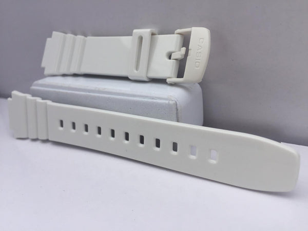Casio Watchband W-214 Glossy White Original Strap for W-214HC-7A
