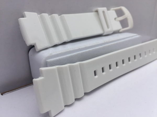 Casio Watchband W-214 Glossy White Original Strap for W-214HC-7A