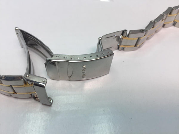 Swiss Army Watchband Mod 20000 Officers Men's Bracelet Two Tone 19mm curved end