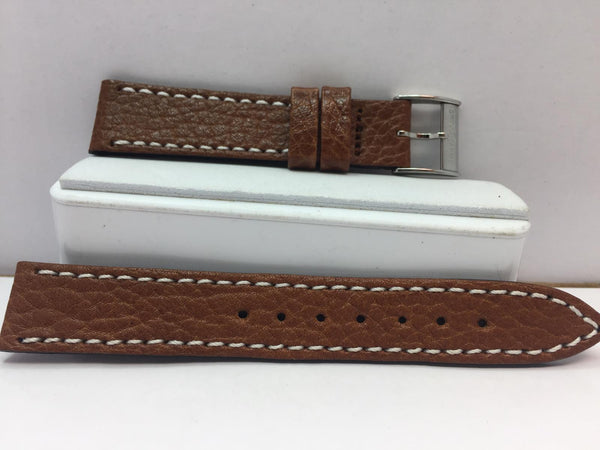 Swiss Army Original Watchband Women's 15mm Brown w/ Logo Buckle,Outline Stitched