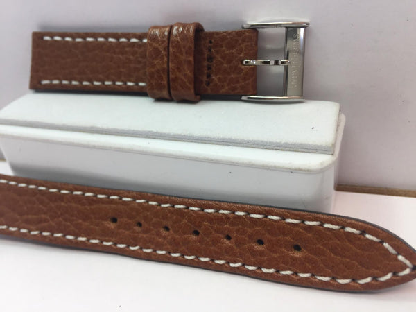 Swiss Army Original Watchband Women's 15mm Brown w/ Logo Buckle,Outline Stitched