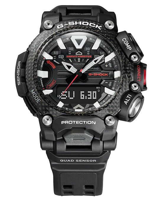 Casio Watchband GR-B200 -1A.Original GravityMaster Quad Sensor Strap Black