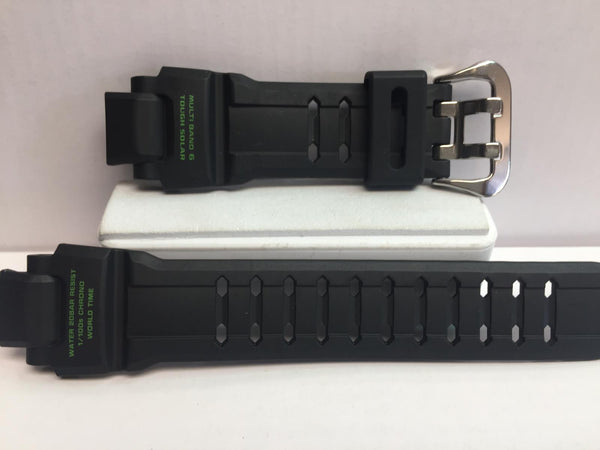 Casio Watchband GW-4000 -1A3 Black Strap Green Graphics Tough Solar G-Shock