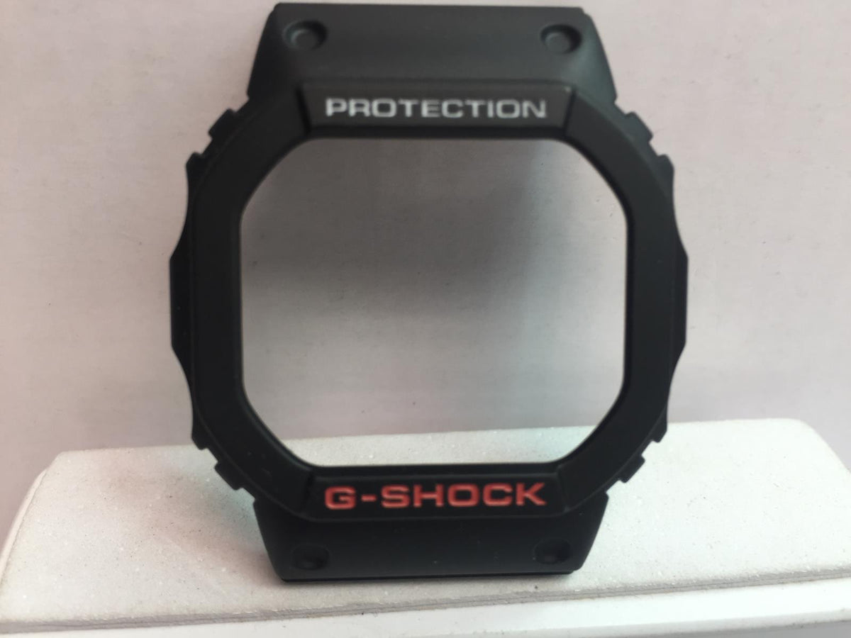 Casio Watch Parts DW-5600CL Original G-Shock Black Bezel/Shell w/Wht/Red Graphic