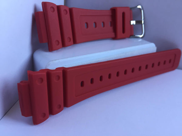 Casio Watchband DW-5600 E Red Strap. DW-5600 P-4, TB-4A. G-Shock band Red. 16mm