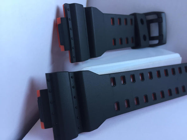 Casio Watchband GA-100 BR-1A,GA-700 BR-1A,GAS-100BR-1A,GAW-100 BR-1A.Black Strap