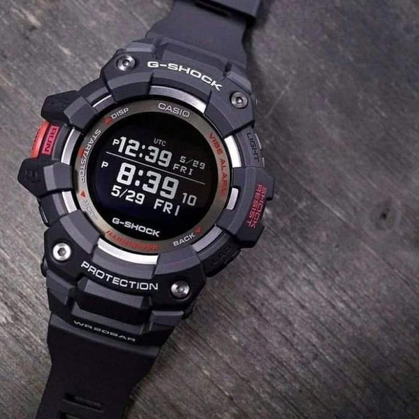 Casio Watchband GBD-100 Black Resin Strap WR20BAR G-Squad Band