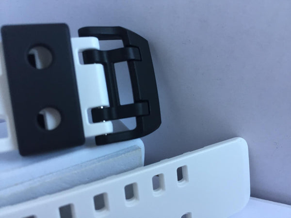 Casio Watchband GA-700 -7A White Strap Black Buckle/Keepers. Original Casio Band