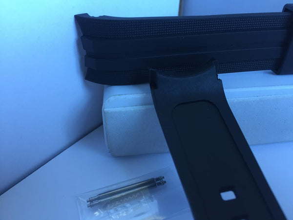 Casio Watchband EFV-550 P-1AV Curved End Original Edifice Black Strap W/Pins