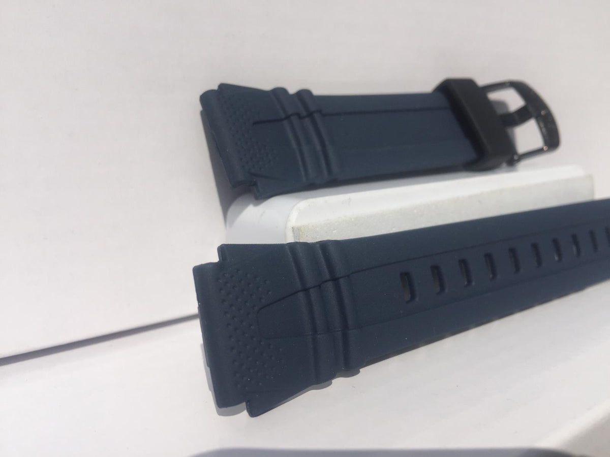 Casio Watchband HDD-600 -2 Blue. 18mm Resin Illuminator Band. Sport Strap.