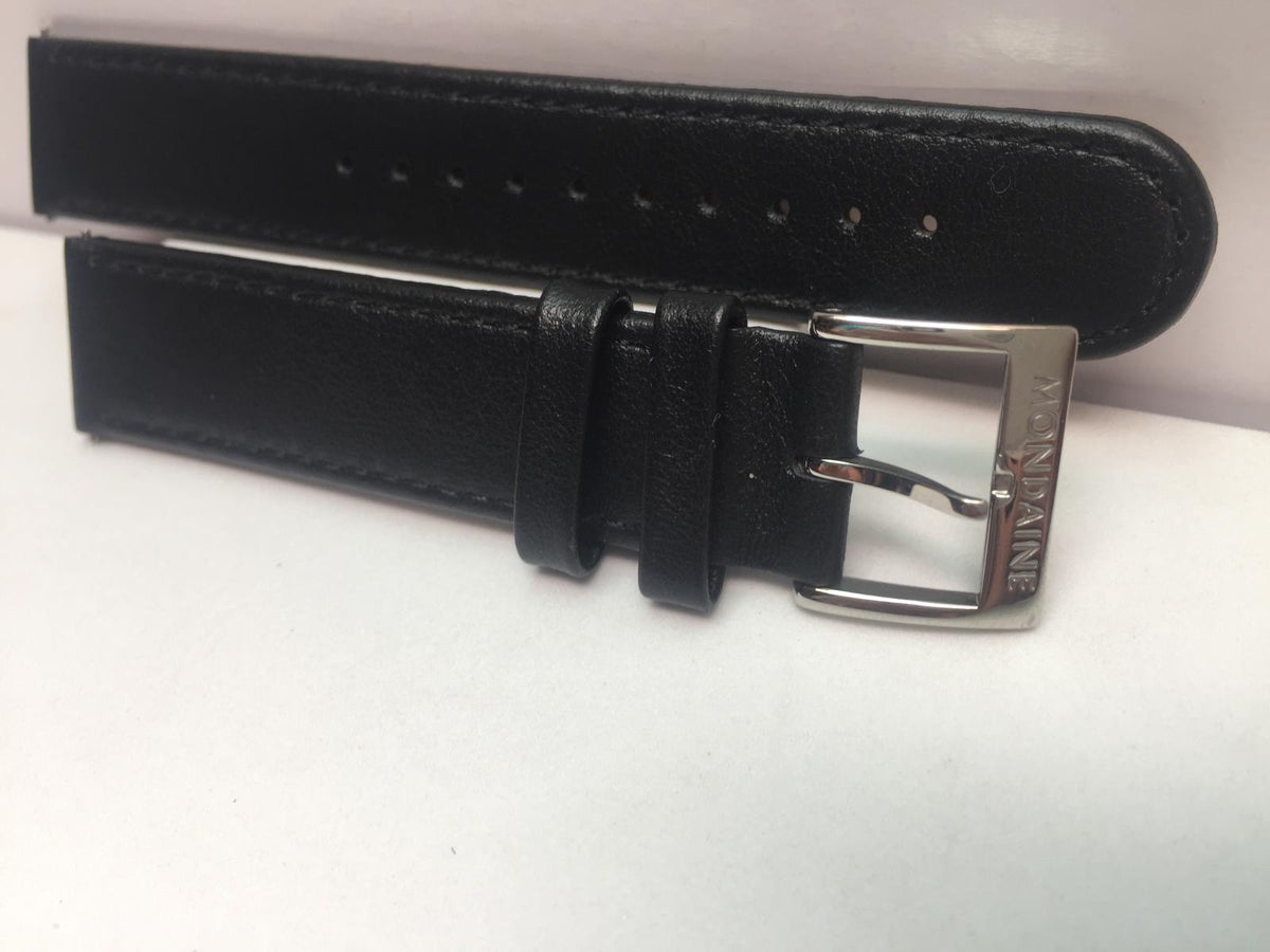 Mondaine Swiss Railways Watchband FE3118.20Q.5 Mens 18mm Black Leather w/EZ Pins