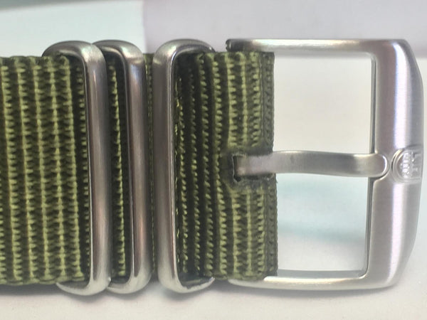 Luminox WatchBand 3500 Navy Seals.24mm Military Green Nylon Web Strap.Steel Hdwr