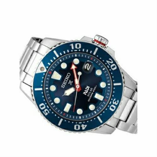Seiko SNE549 Mens Diver Style All Steel Solar Powered Luminescent Hands/Markers