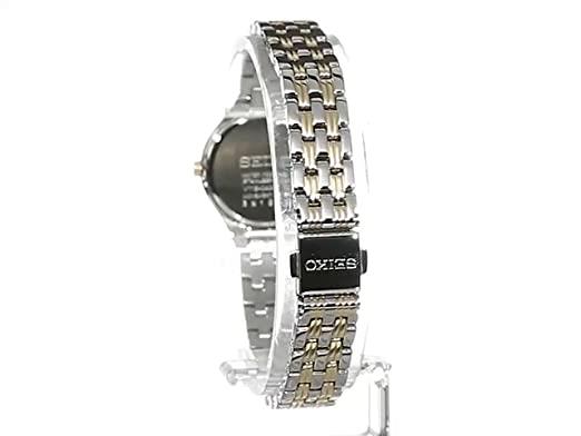 Seiko Watch Ladies Solar Powered (batteryless) Two Tone Bracelet Model SUP210