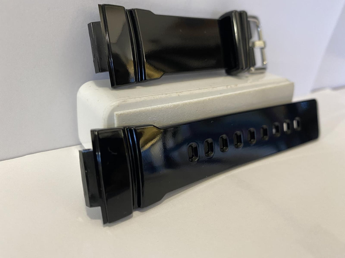 Casio Watchband BGA-190,BGA-195 Polished Black Baby-G Strap. Original Band.