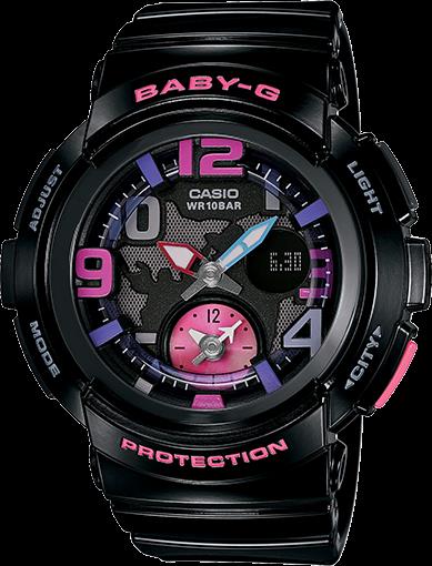 Casio Watchband BGA-190,BGA-195 Polished Black Baby-G Strap. Original Band.