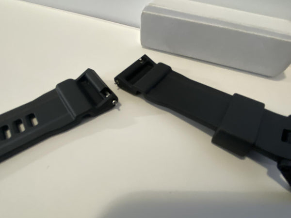 Casio Watchband GA-2200 Original All Black Resin G-Shock Strap With Attach Pins