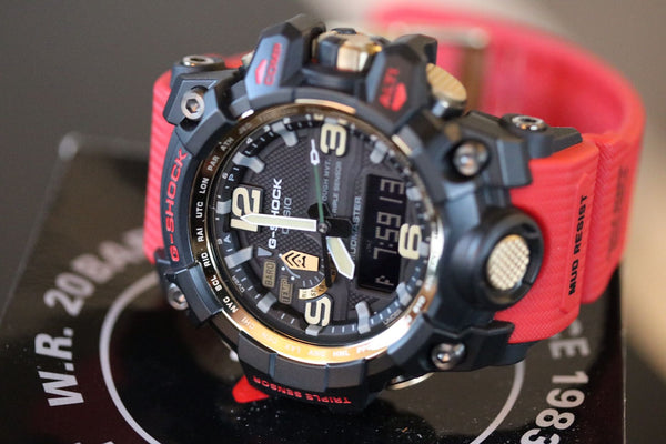 Casio Watchband Red GG-1000. Original  Mud Resist Twin Sensor Strap