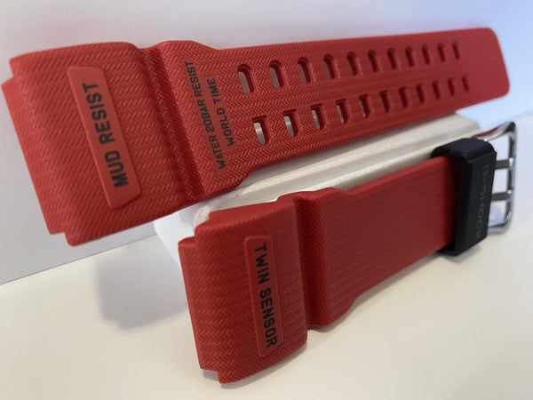 Casio Watchband Red GG-1000. Original  Mud Resist Twin Sensor Strap