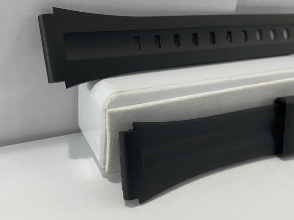 Casio Watchband F-201 Original Casio Strap. 18mm Black Resin Logo Buckle.
