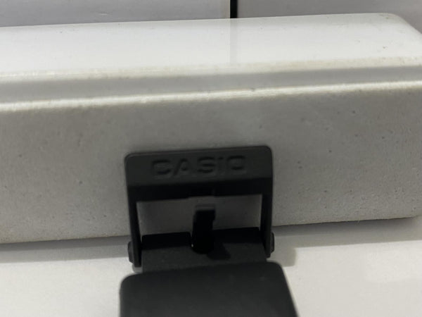 Casio Watchband F-201 Original Casio Strap. 18mm Black Resin Logo Buckle.