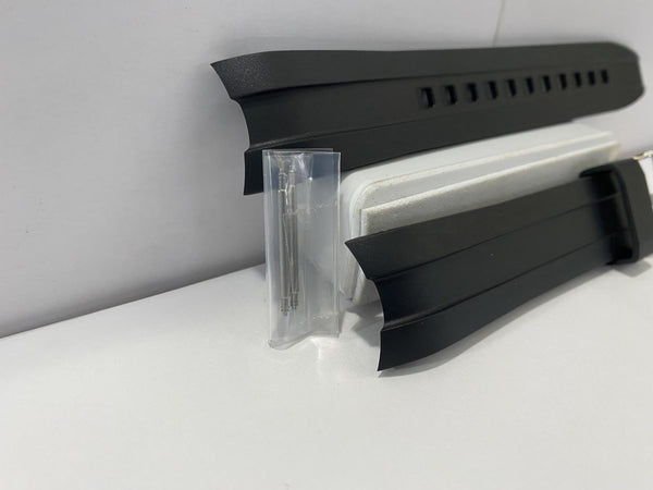 Casio Watchband MTD-1082 Original Casio Strap Black Resin w/pins. Steel Buckle.