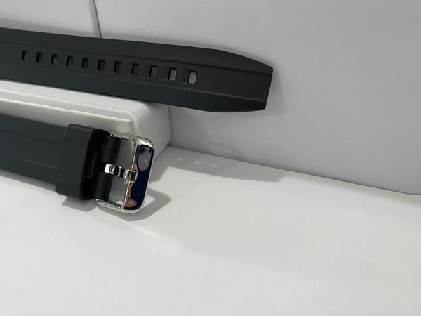 Casio Watchband MTD-1082 Original Casio Strap Black Resin w/pins. Steel Buckle.