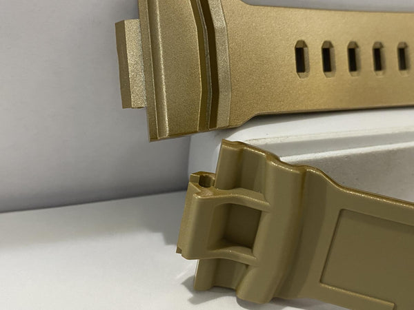 Casio Watchband GA-200 GD-9A Gold Tone: Original Casio Resin Strap and Buckle