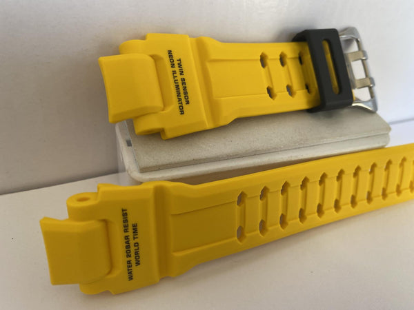 Casio Watchband GA-1000 -9B Yellow Twin Sensor Original Casio Resin Strap.