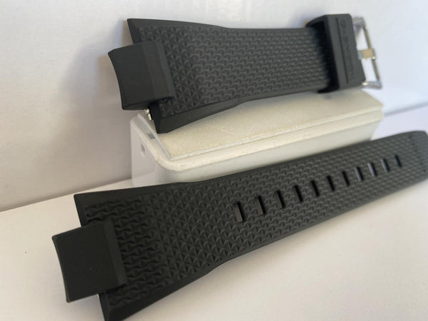 Casio Watchband GSTB-400 Original Casio Black Resin Strap With Spring Bars