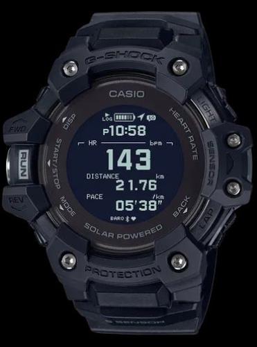 Casio Original Watchband GBD-H1000 -1 Black Casio Heart Rate Original Strap/Band