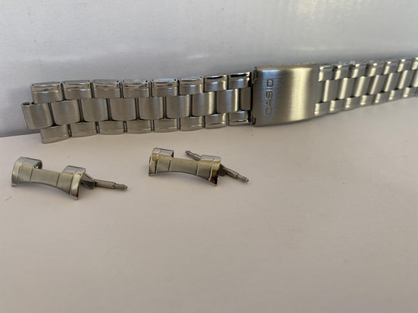 Casio Original Watchband/Bracelet MTP-1215,MTP-1259 All Steel Band w/end caps