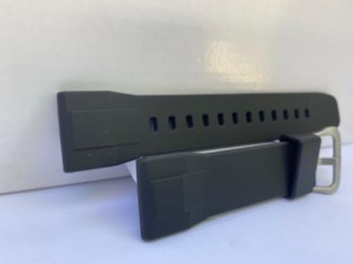 Casio Watchband PRG-600. Black Resin Strap Measures 24mm at Attach 4mm Thick