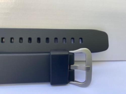 Casio Watchband PRG-600. Black Resin Strap Measures 24mm at Attach 4mm Thick