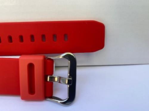 Casio Original Watchband G-7900 A-4. Red Resin Strap, Stainless Steel Keeper