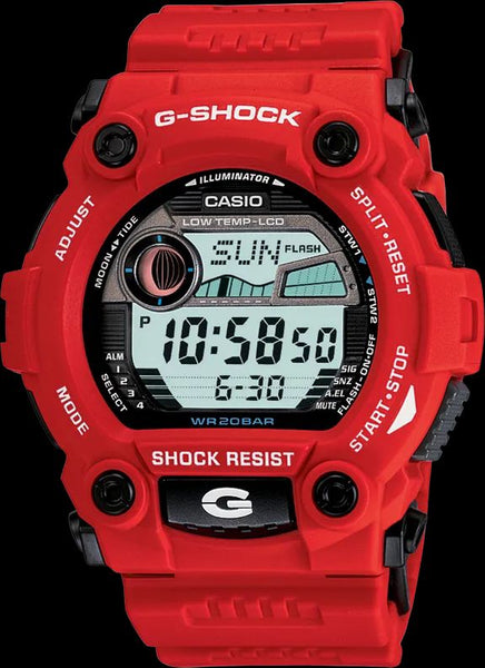 Casio Original Watch Parts. G-7900 A-4. Red Bezel/Shell. White Graphics