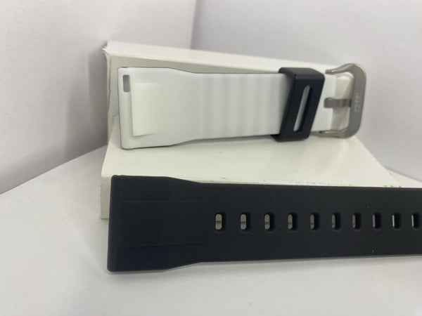 Casio Watchband PRG-650. Pro Trek Original Strap. Silicone Black. Underside Wht