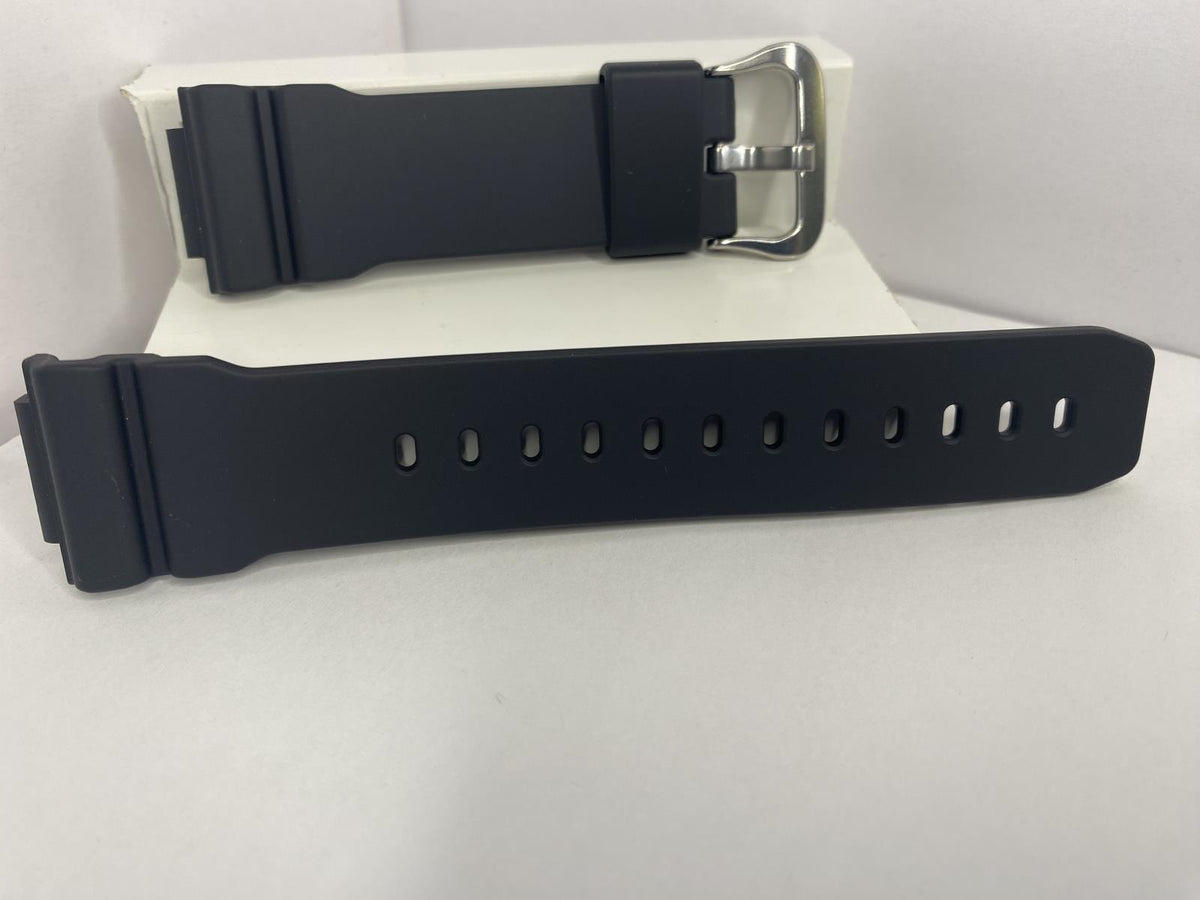 Casio Watchband GM-5600 and GM-6900 Original Black Resin Strap with Spring Bars