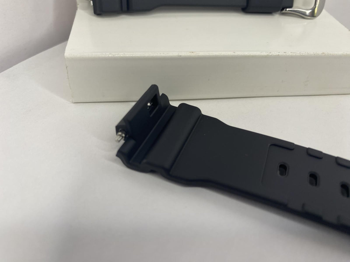 Casio Watchband GM-5600 and GM-6900 Original Black Resin Strap with Spring Bars
