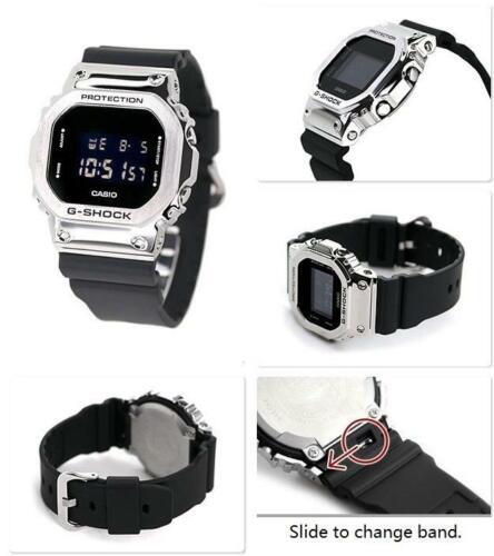 Casio Watchband GM-5600 and GM-6900 Original Black Resin Strap with Spring Bars