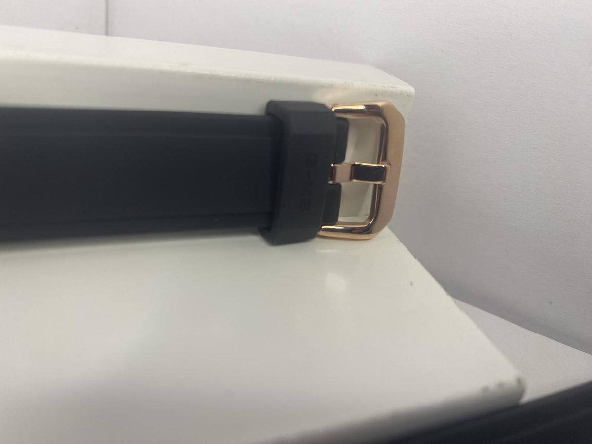 Casio Original Watchband Model MSG-B100 Black Resin Strap w/Gold Tone Buckle