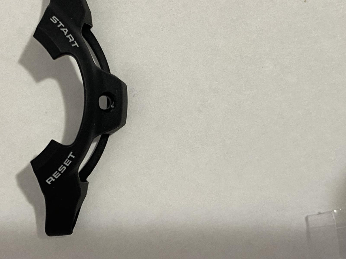 Casio Watch Parts GS-1001 Set Partial Bezels For 9H and 3H sides. Black