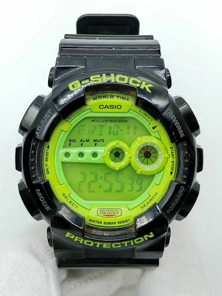 Casio Original Watchband For G-Shock Model GD-100 SC-1d Shiny Black Resin