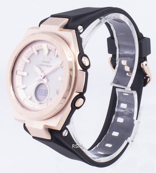 Casio Original Watchband Mod# MSG-S200 -1A Lds Blk Resin Strap Rose Gold Buckle