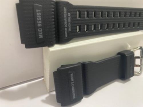 Casio Original Watchband Mod#  GSG-100 -1A Black Resin Strap Mud Resist