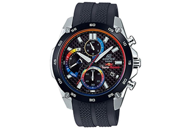 Casio Watchband EFR-557 Black Resin Strap. Original Casio Band w/pins