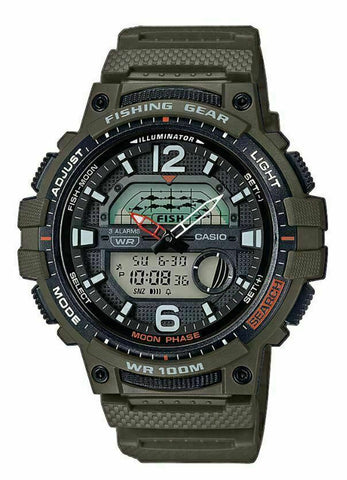 Casio WSC-1250H-3AVCF 45.3mm Resin Case with Plastic Band Men's Wristwatch