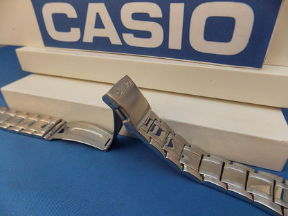 Casio Watchband AQF-102 WD-1 Bracelet All Steel Silver Tone w/Push Button Buckle