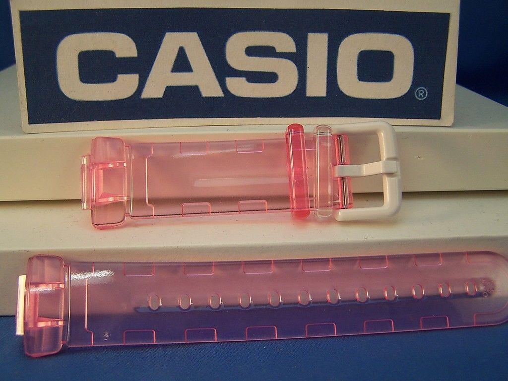 Casio Watchband BG-169 -4. Baby-G. Clear Pink Resin Strap.Watchband
