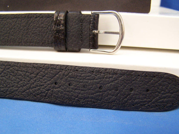 Swiss Army Watchband Officer mns stitch black 19mm long